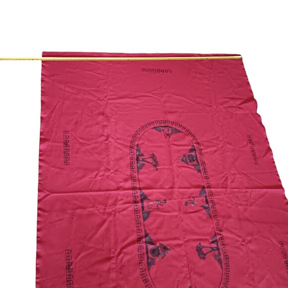 African Red and Black Handpainted Tablecloth Wall Hanging Bedspread - Picture 11 of 14